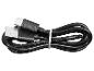 Stočený černý USB-C kabel.
