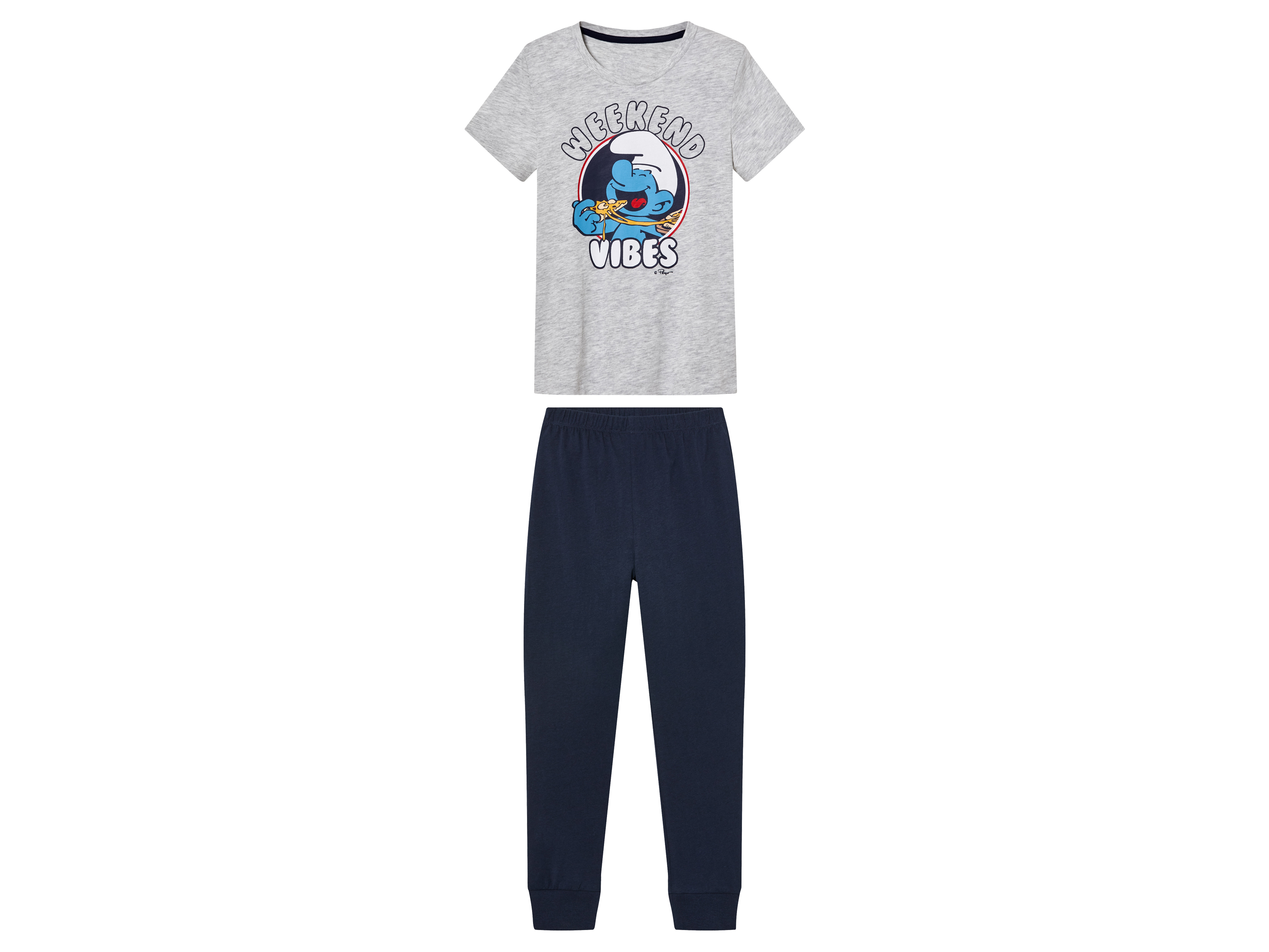 Chlapecké pyžamo (šedá / navy modrá, 110/116)