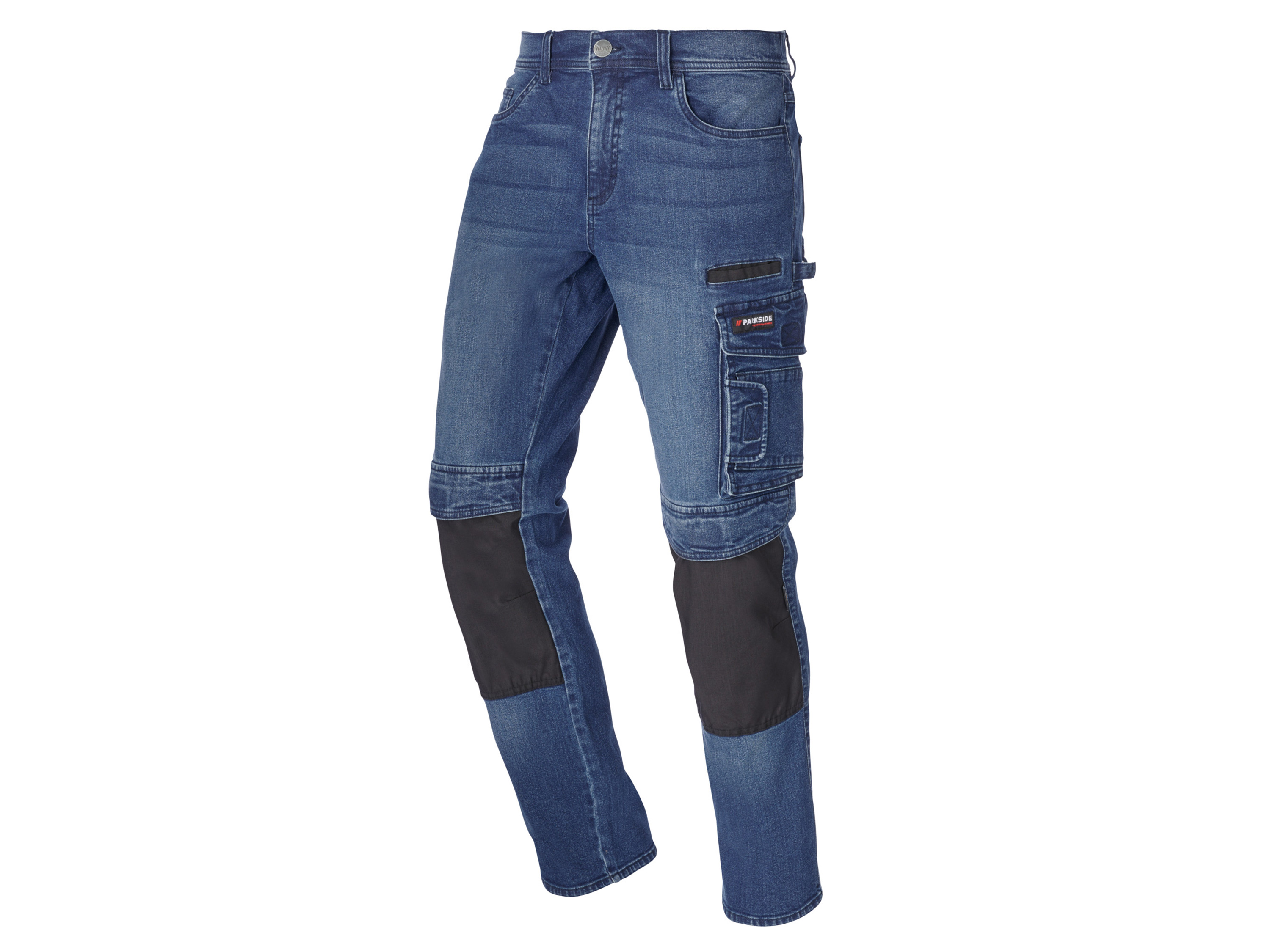 Parkside Performance® Pánské džínové pracovní kalhoty s Cordura® (48 (32/32), modrá)