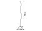 Stříbrná vlnitá LED stojací lampa, rozměry 148 cm (výška) x 40 x 40 cm (základna)