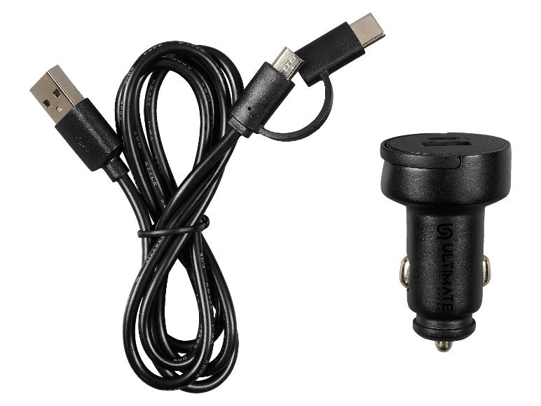 USB kabel s auto nabíječkou Ultimate.