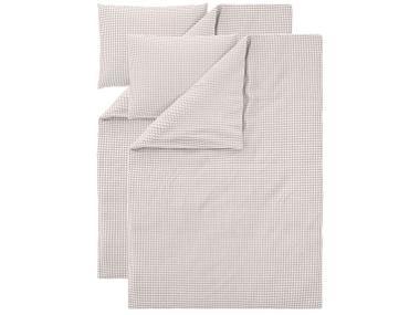 Sada ložního povlečení z jemného flanelu, 140 x 200 cm, 70 x 90 cm, béžová, 2dílná