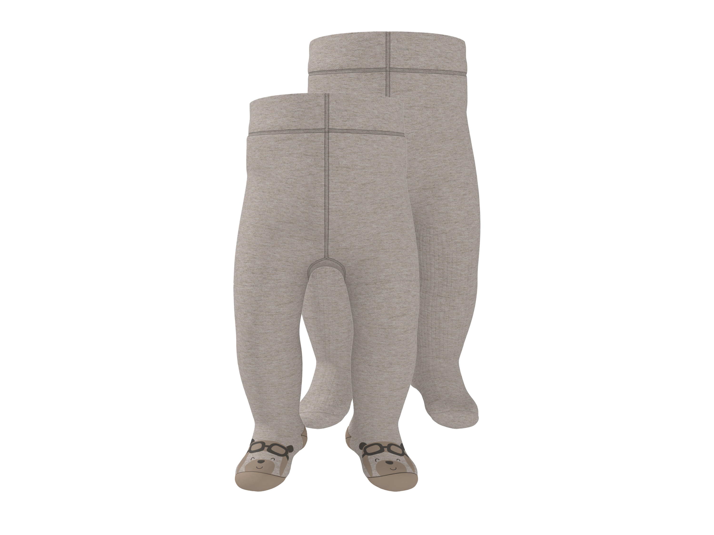 lupilu® Chlapecké termo punčochové kalhoty s BIO bavlnou, 2 kusy (béžová, 86/92)