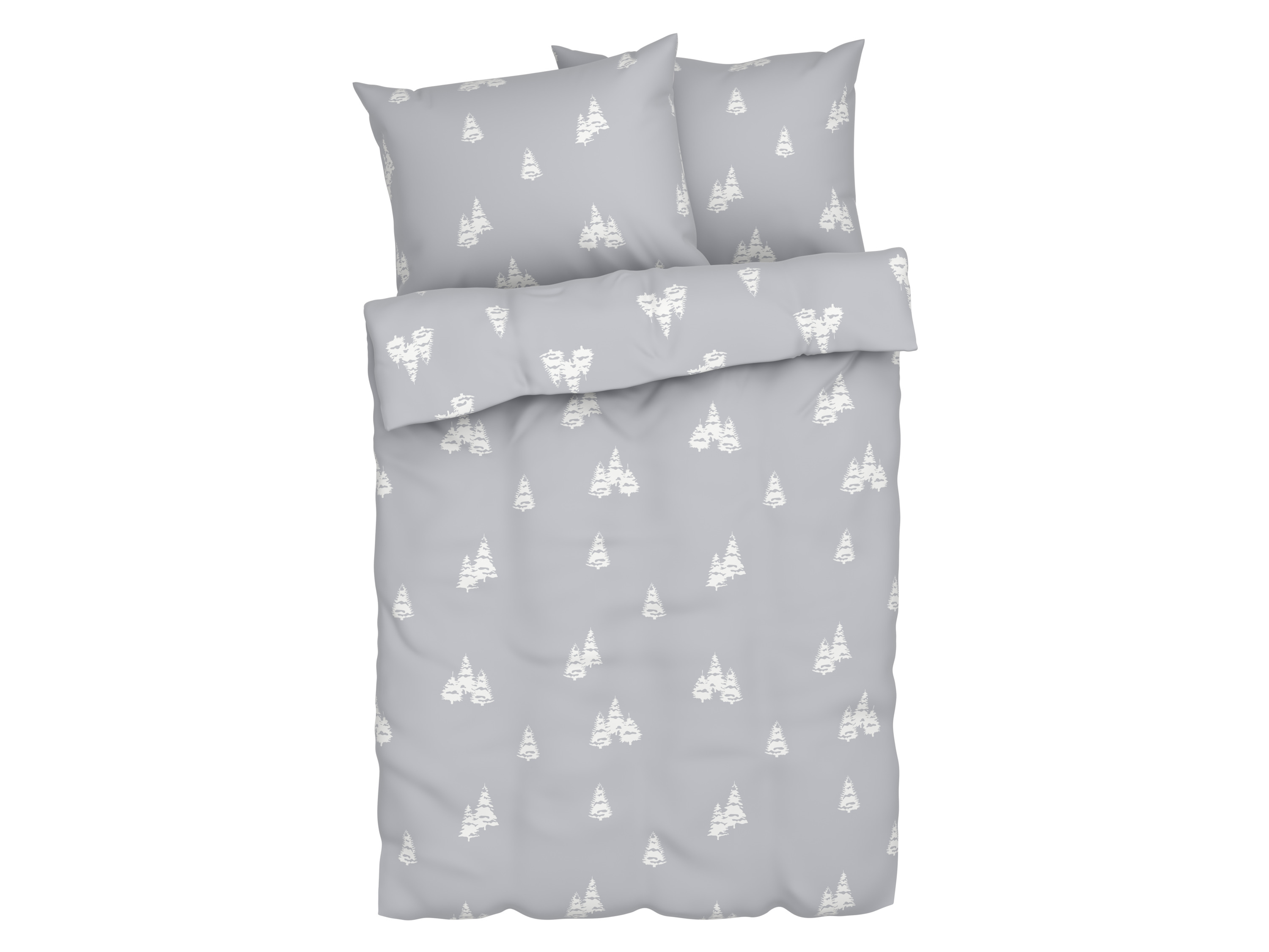 Livarno home Ložní povlečení z jemného flanelu, 220 x 240 cm, 70 x 90 cm (šedá)