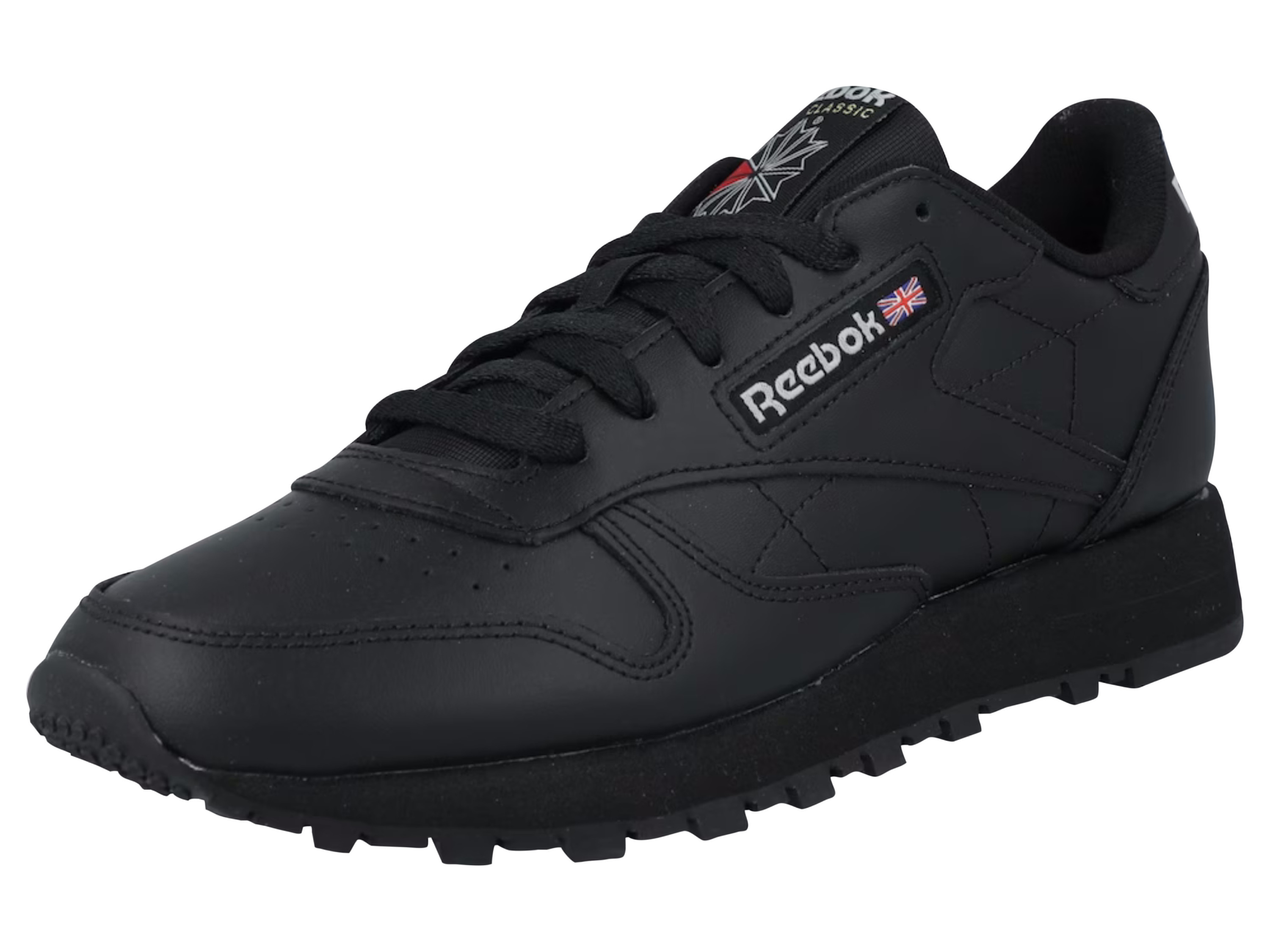 Reebok Dámská / Pánská kožená sportovní a volnočasová obuv (černá, 38,5)
