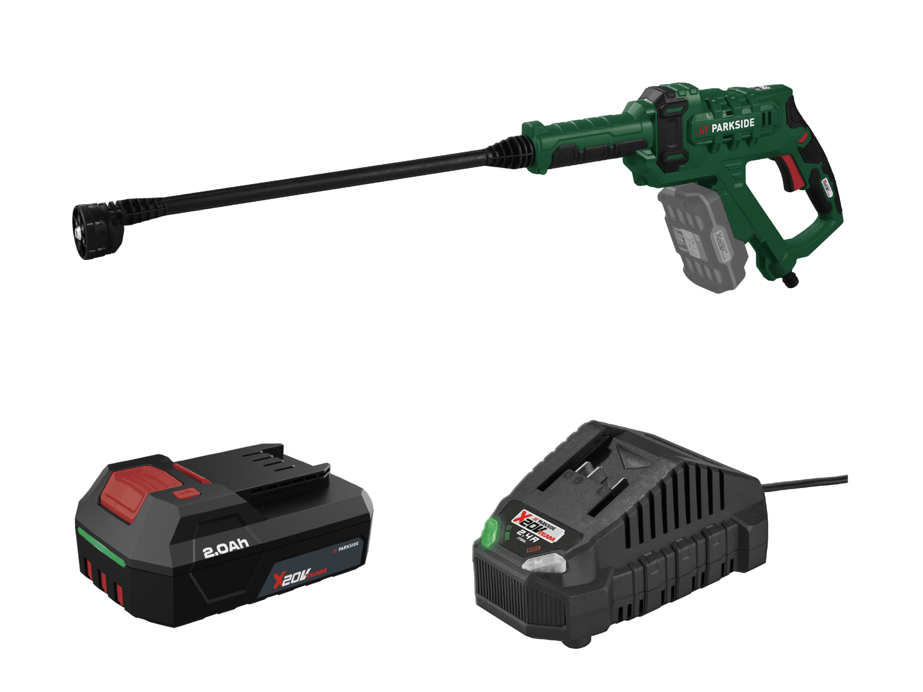 Parkside® Aku tlakový čistič Pdra 20-Li D4, 2 Ah