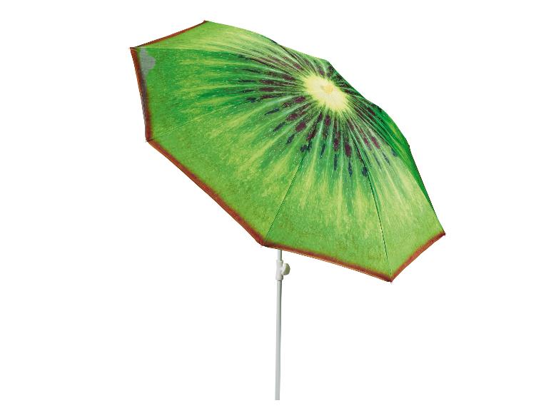 Plážový slunečník se zeleným potiskem kiwi