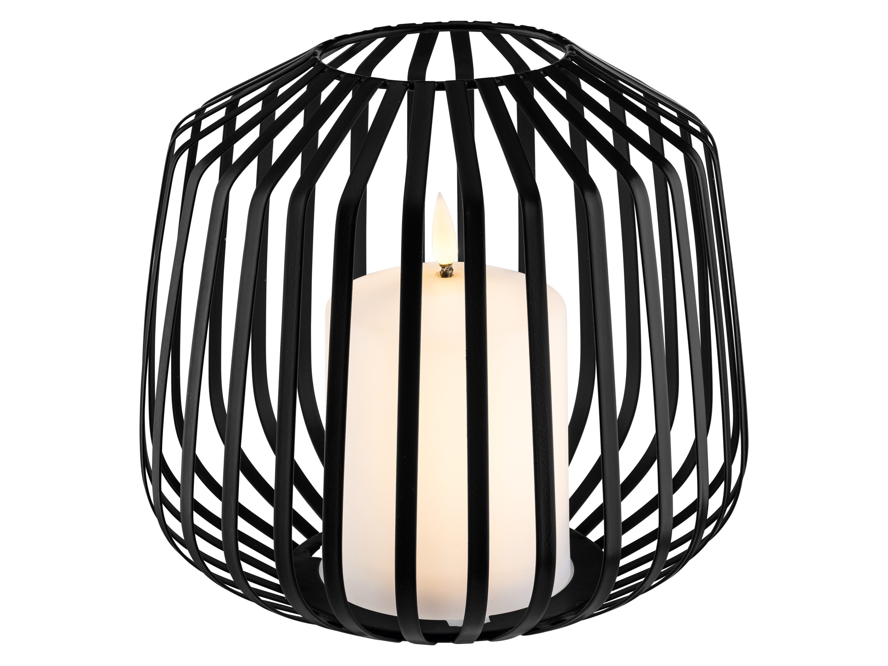 Livarno® LED svíčka v kovovém košíku (černá)