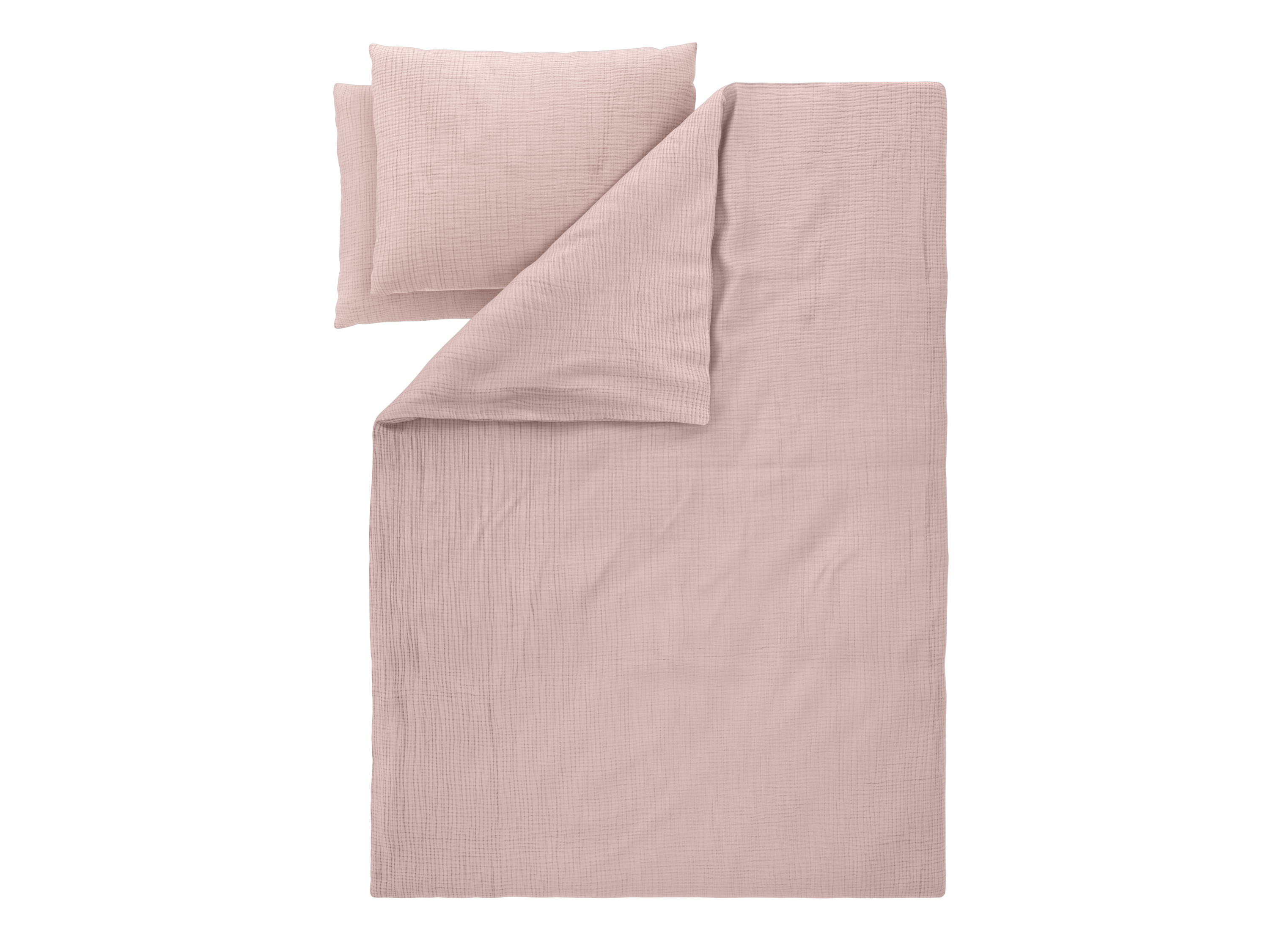 Livarno® Mušelínové ložní povlečení, 240 x 220 cm, 70 x 90 cm (světle růžová)