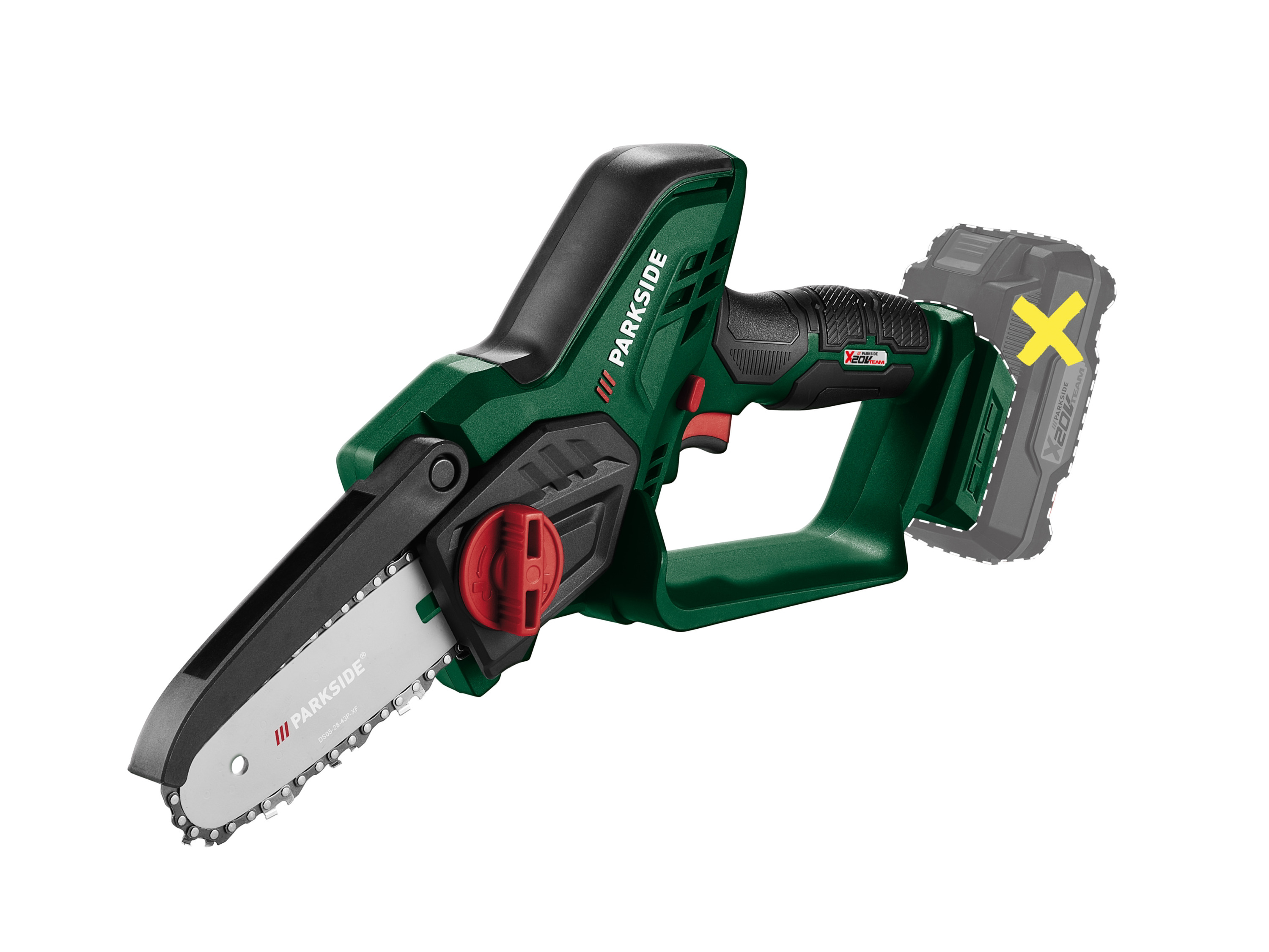 PARKSIDE® Aku řetězová pila PAGHS 20-Li B2 – bez akumulátoru a nabíječky
