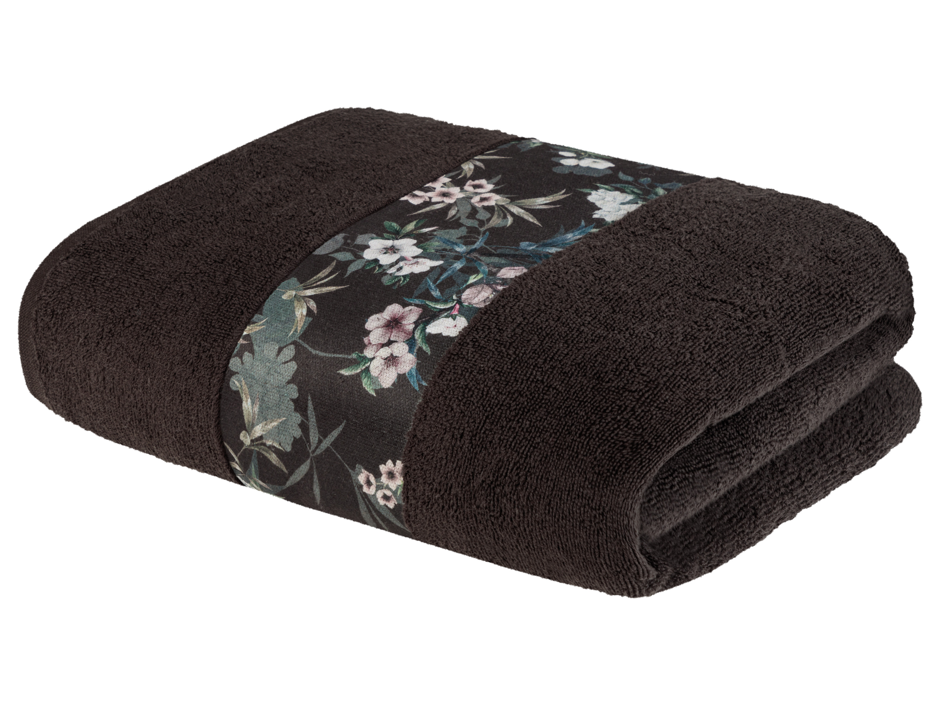 Livarno home Froté osuška, 100 x 150 cm, 500 g/m2 (černá/bordura)