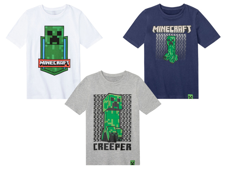  Zobrazit na celou obrazovku Minecraft Chlapecké triko - Obrázek 1