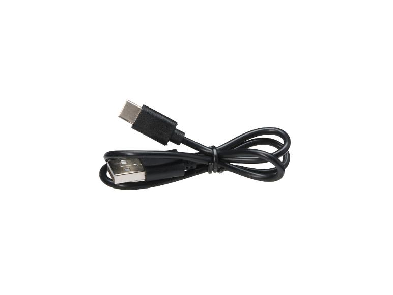 Černý nabíjecí kabel USB-C na USB-A, stočený