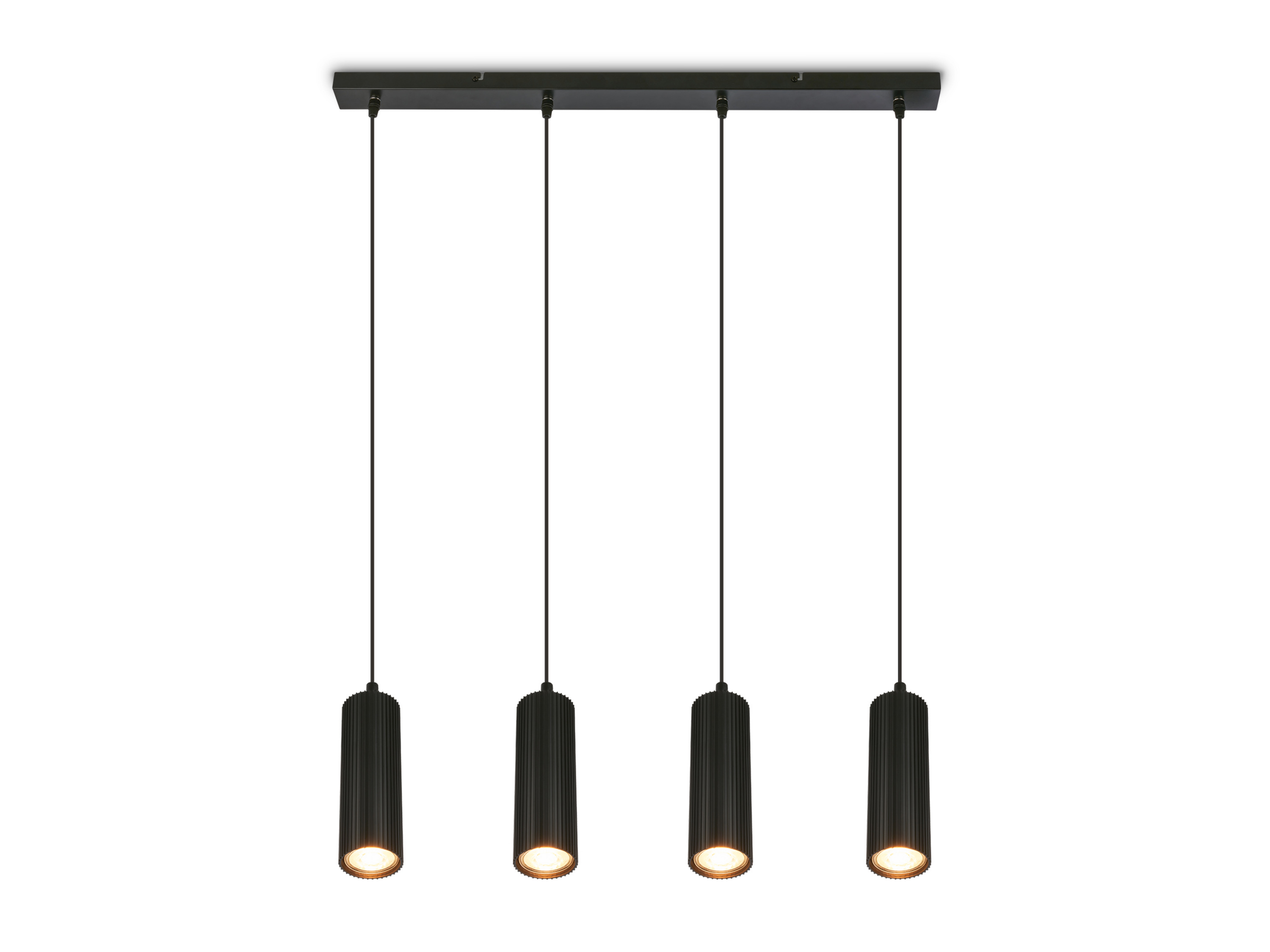 Briloner LED závěsné svítidlo (4-prvkový nosník, černá)