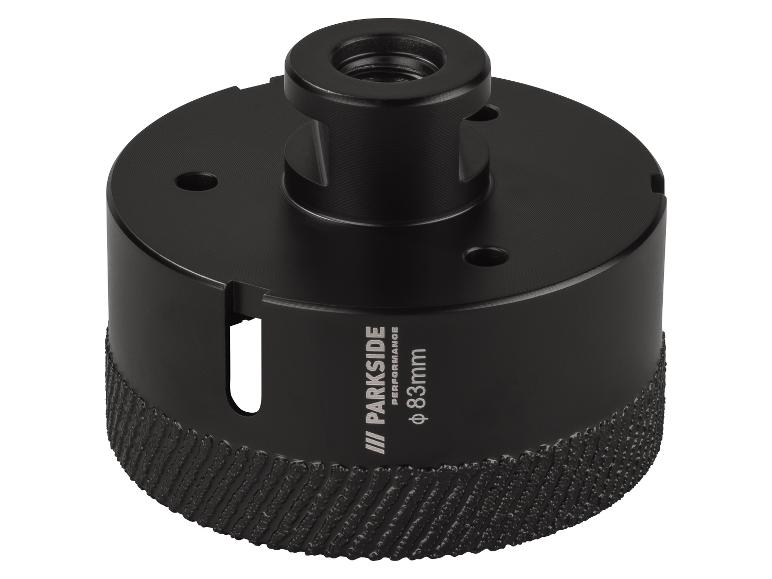 Černá 83mm děrovka s vnitřním závitem