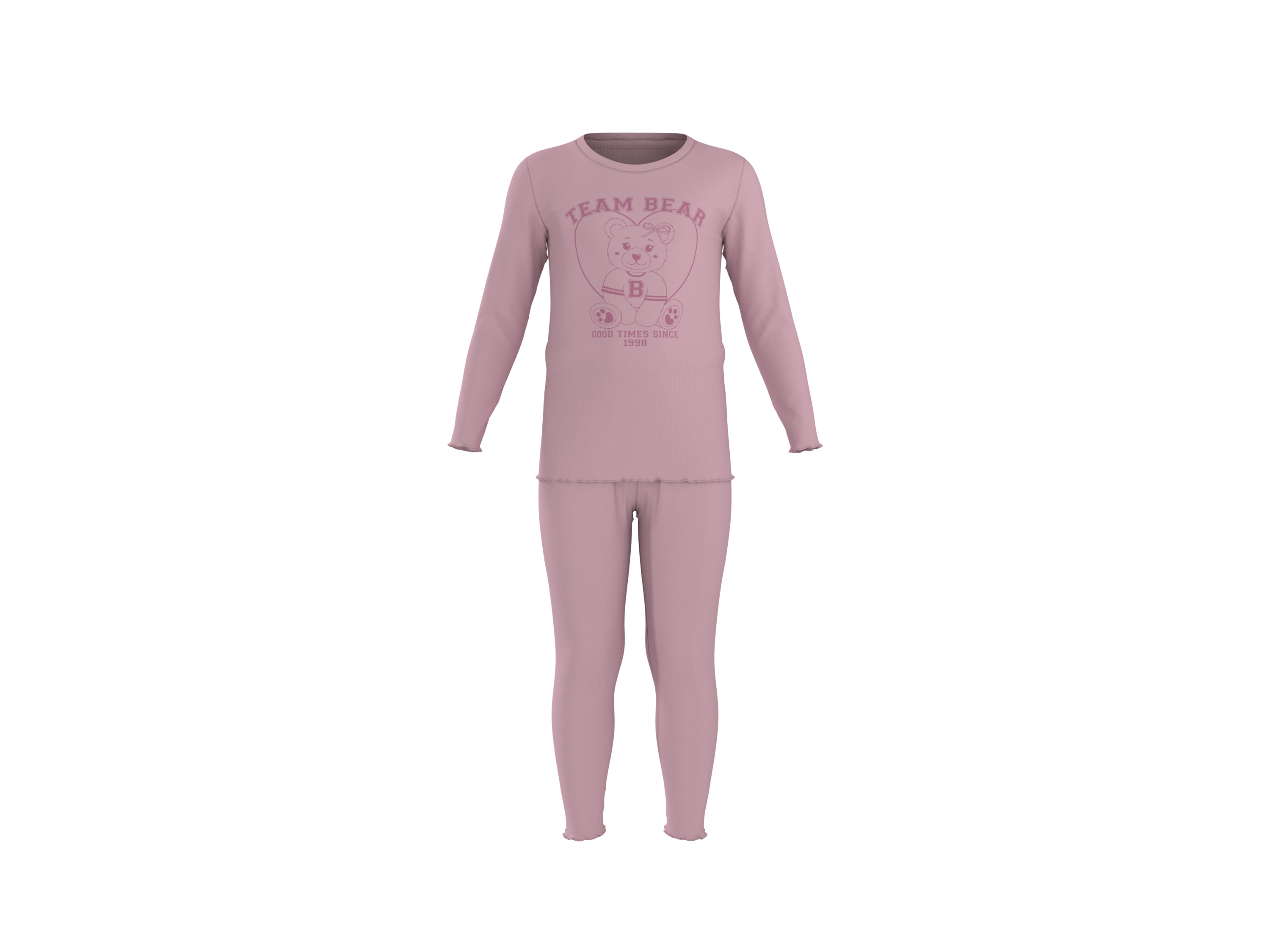 Lupilu® Dětské vroubkované pyžamo (světle růžová, 122/128)
