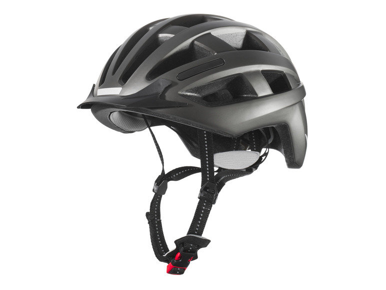 CRIVIT Dámská / Pánská cyklistická helma s koncovým světlem (vel. M/L, antracitová)