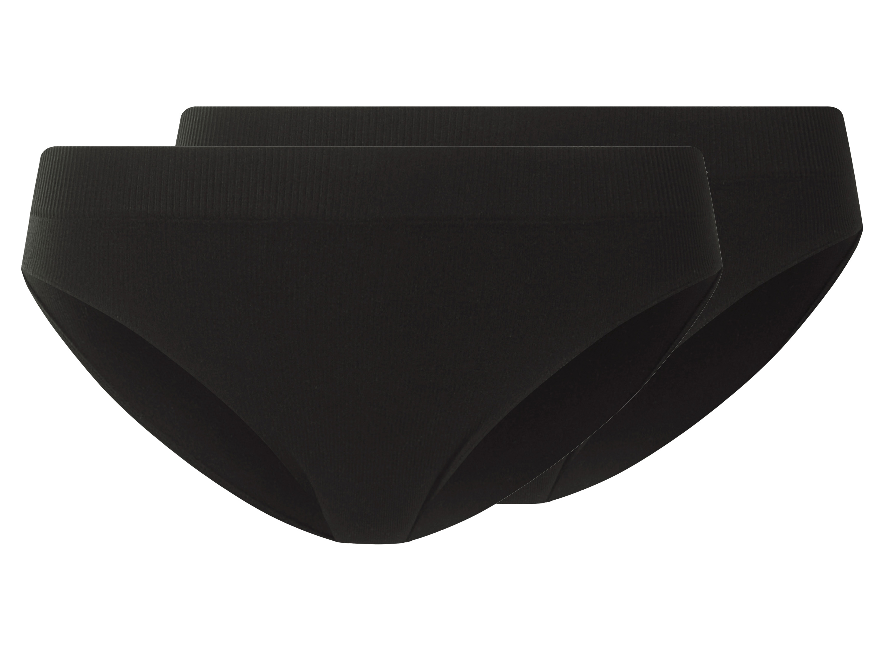 esmara® Dámské bezešvé kalhotky, 2 kusy (černá, L (44/46))