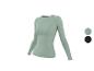 Světle zelené sportovní tričko s dlouhým rukávem, s perforovanými detaily a barevnými možnostmi.