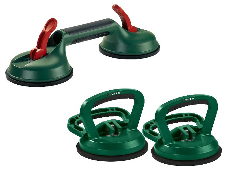 Dvě přísavky Parkside s rukojetí pro zvedání skla