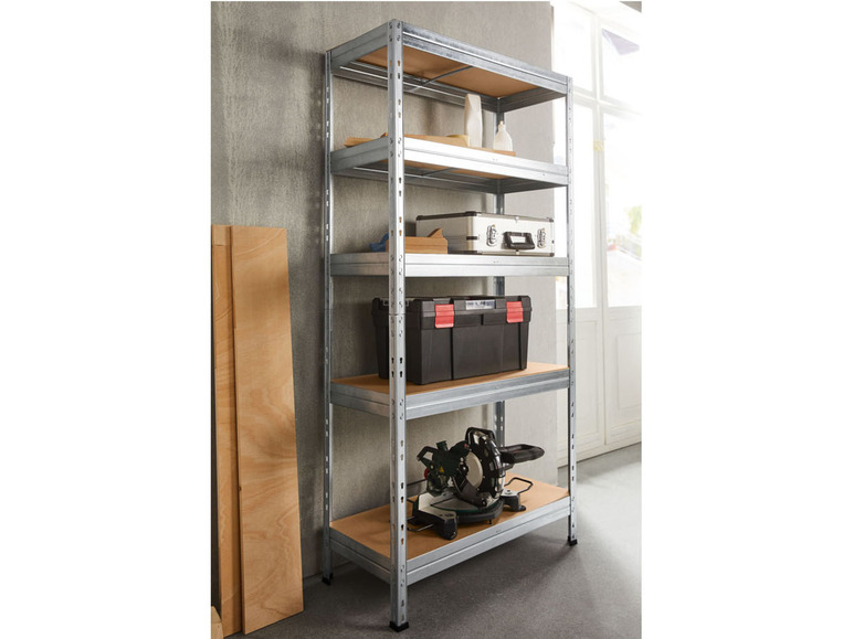  Zobrazit na celou obrazovku PARKSIDE® Vysokozátěžový regál s 5 policemi, 180 x 90 x 40 cm - Obrázek 2