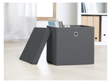 LIVARNO home Sada úložných boxů, antracitová, 3dílná