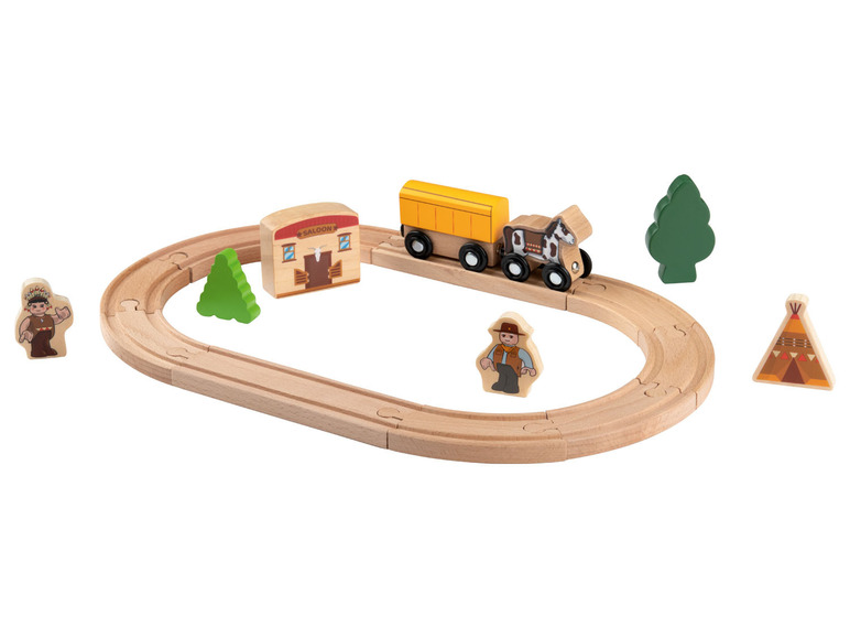  Zobrazit na celou obrazovku Playtive Dřevěná železniční sada, 18dílná - Obrázek 15