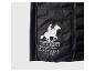 Černá prošívaná bunda s bílým logem U.S. Grand Polo Equipment & Apparel.