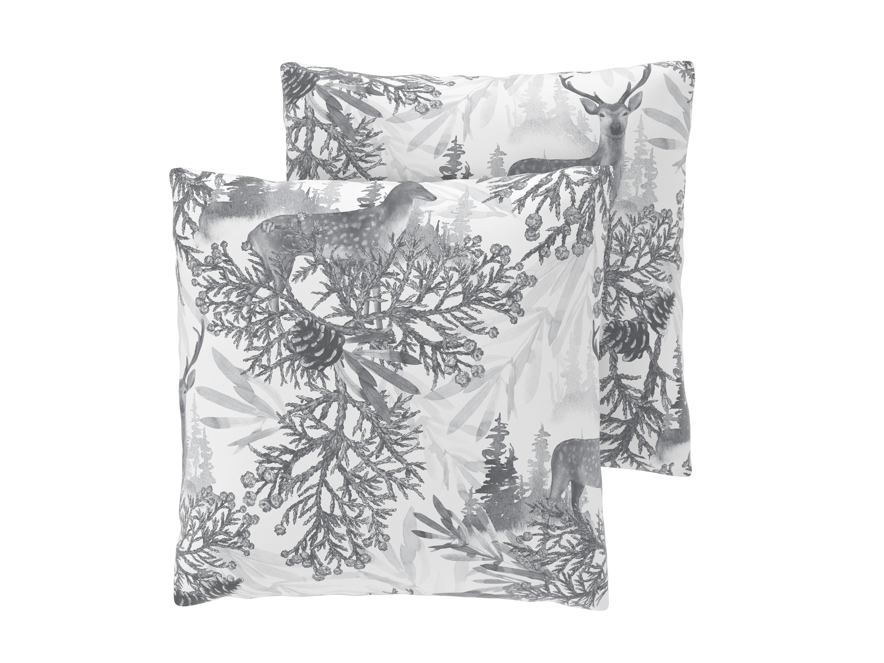 Livarno® Potah na polštář, 50 x 60 cm, 2 kusy (jeleni)
