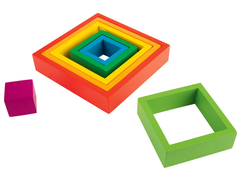  Zobrazit na celou obrazovku Playtive Dřevěná duhová skládačka Montessori - Obrázek 6