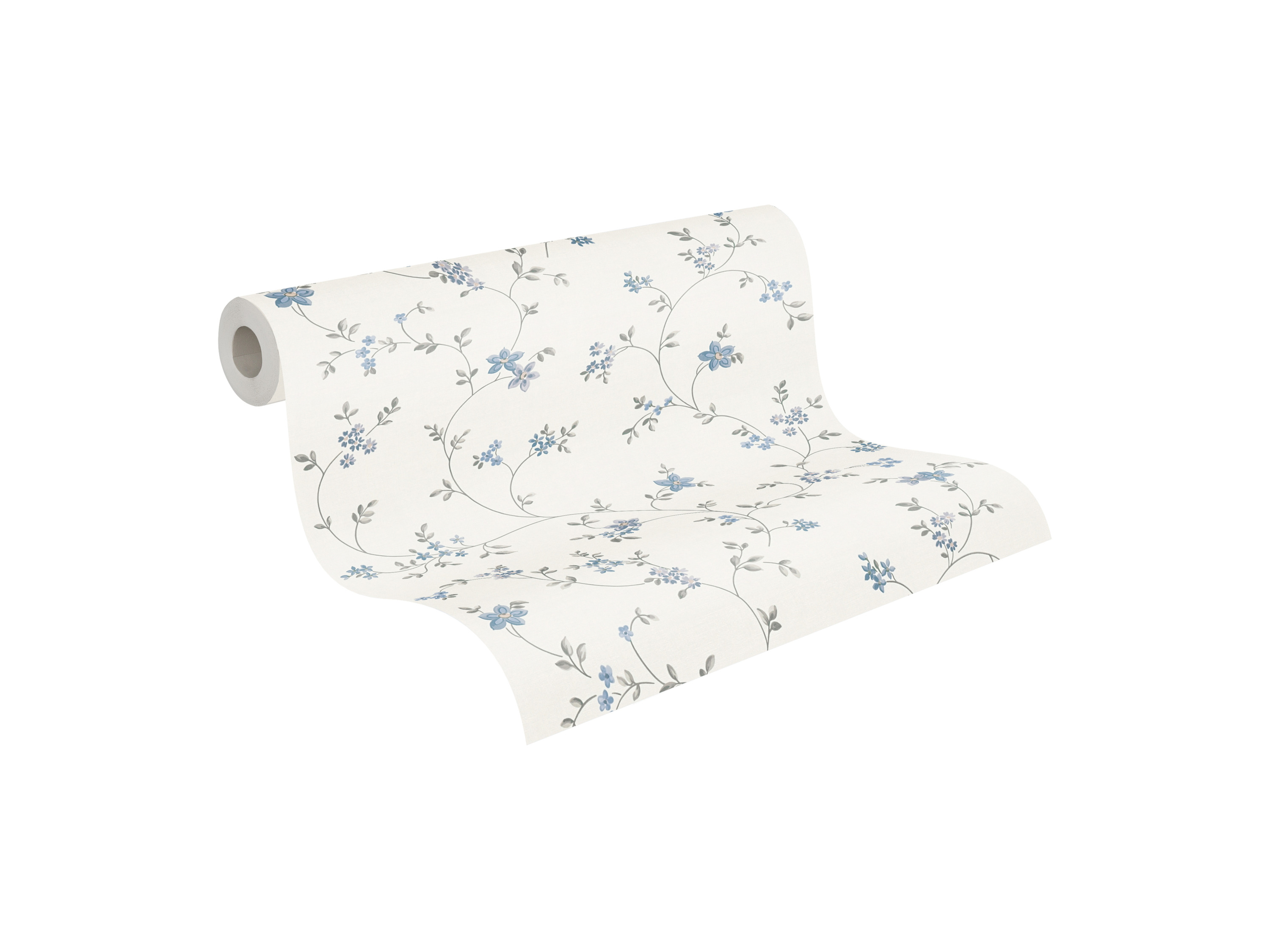 AS Création Vliesová tapeta (Bílá se světle modrou, 10,05 x 0,53 m)