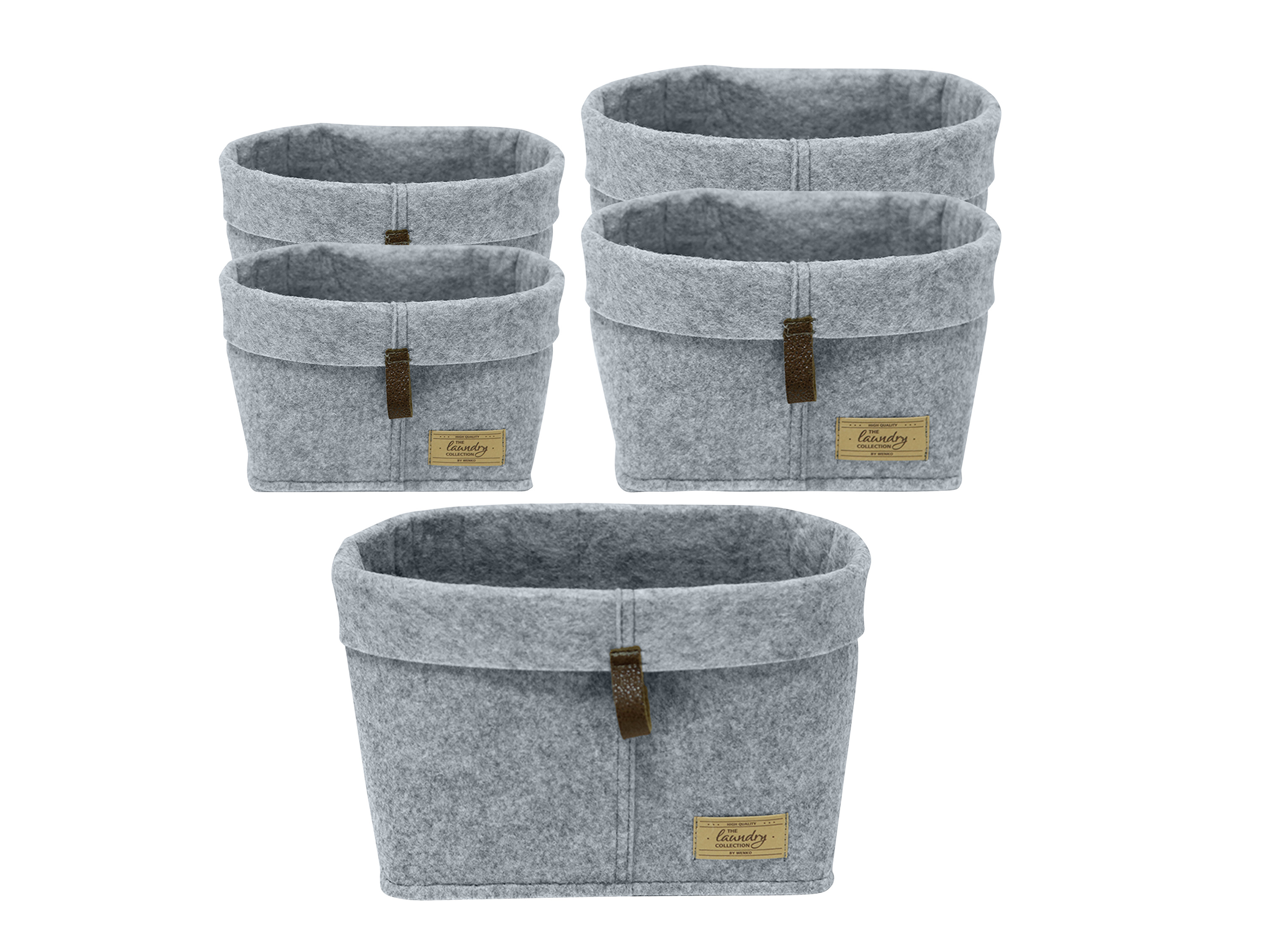 Wenko Sada filcových košíků Feli, 5dílná