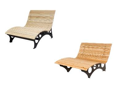 HOME DELUXE Dřevěné vlnité lehátko TAIGA