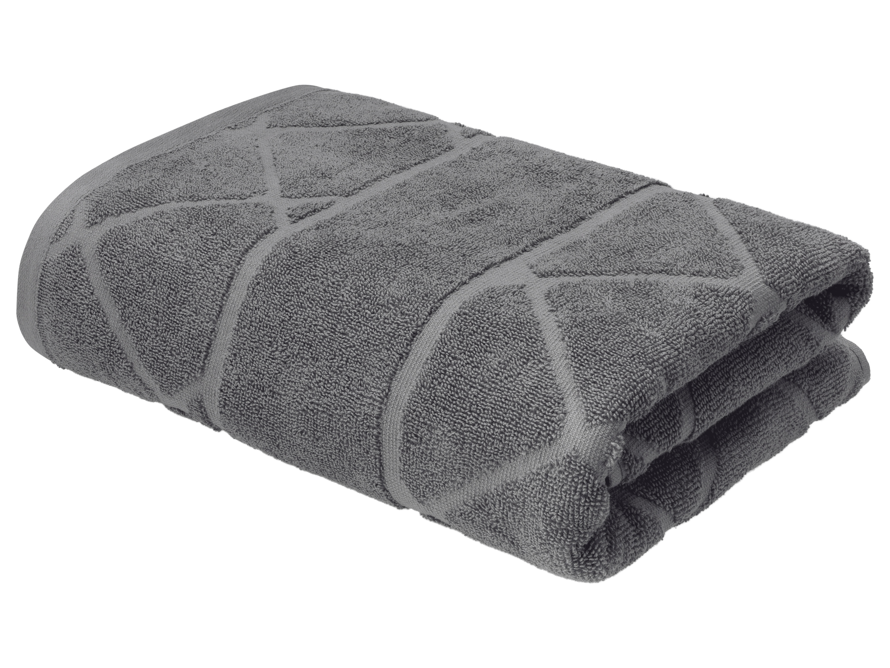 Livarno® Froté osuška, 70 x 140 cm, 500 g/m2 (šedá/kostkovaná)