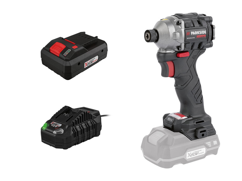  Zobrazit na celou obrazovku PARKSIDE PERFORMANCE® Aku rázový utahovák 1/4″ PDSSAP 20-Li B2, Smart 4 Ah - Obrázek 1