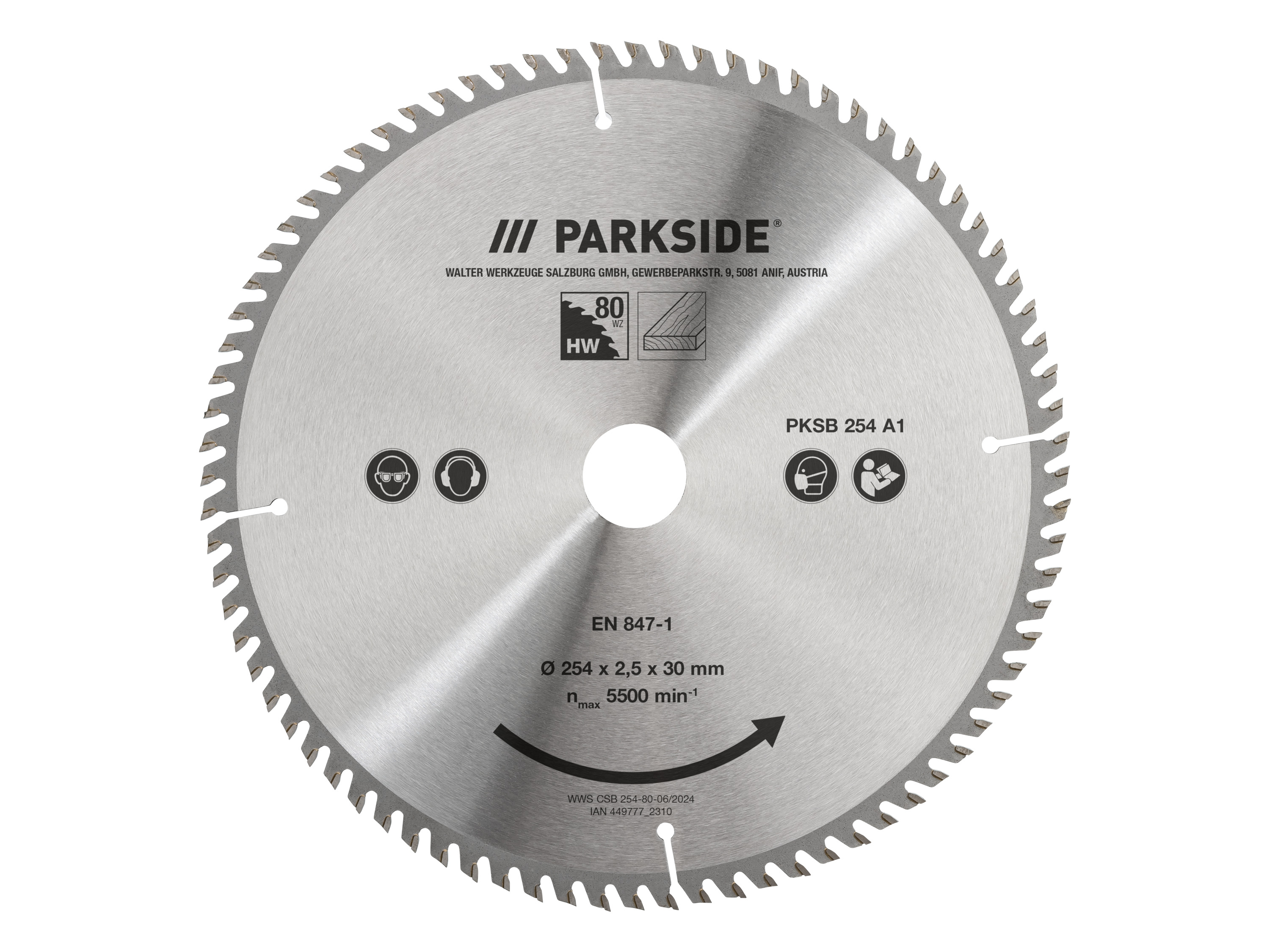 Parkside® Pilový kotouč P KSB 254 A1, 254 mm (kotouč na přesné řezy)