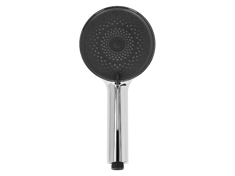 Chromovaná ruční sprchová hlavice s černou tryskovou deskou