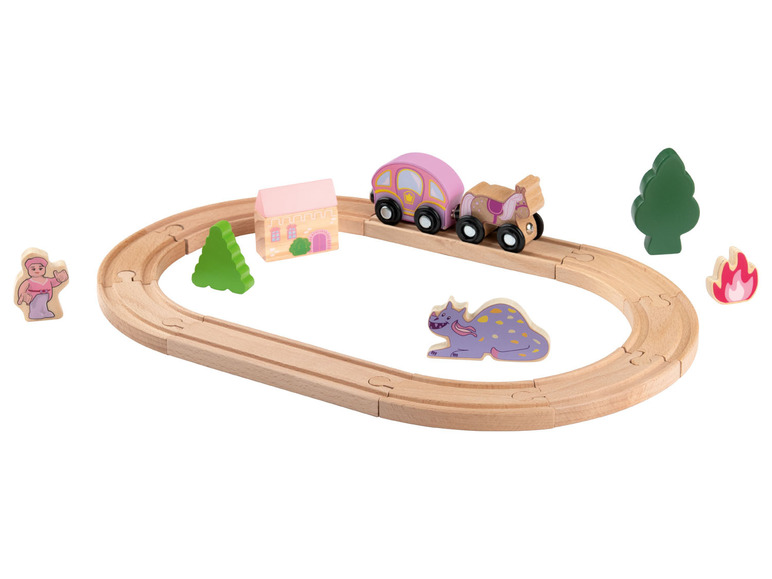  Zobrazit na celou obrazovku Playtive Dřevěná železniční sada, 18dílná - Obrázek 10