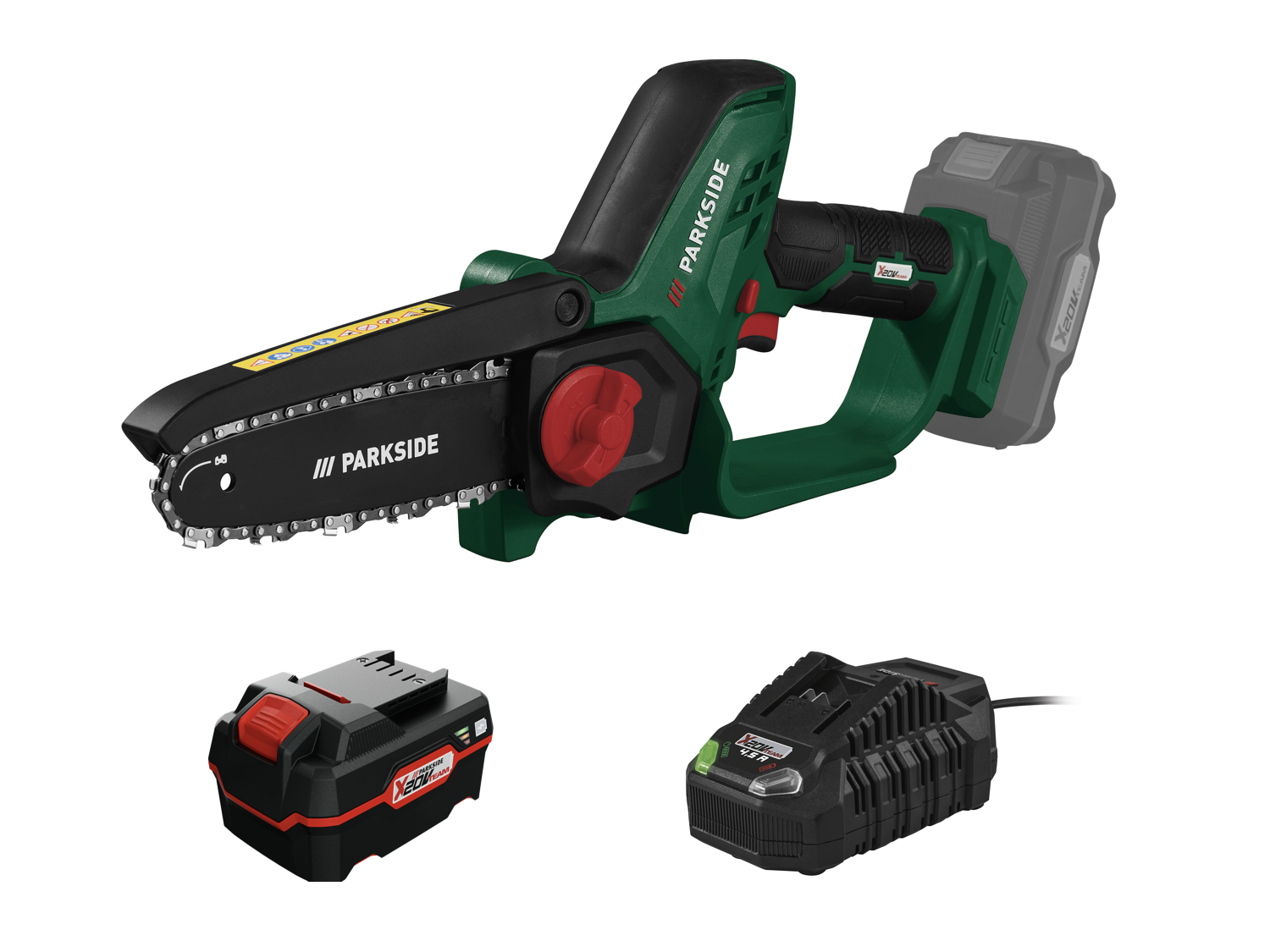 PARKSIDE® Aku řetězová pila PGHSA 20-Li B1, 4 Ah