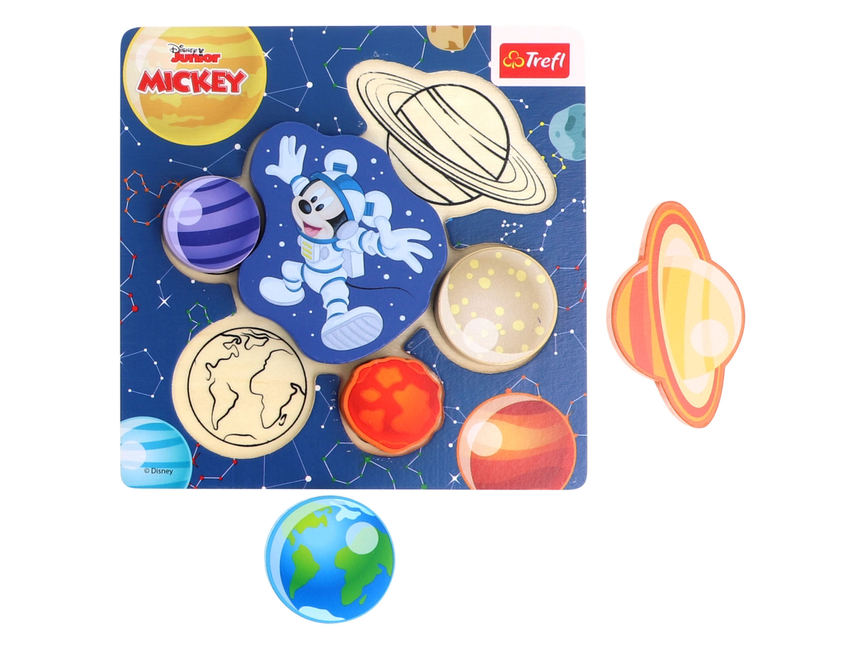 Trefl Dřevěné puzzle pro nejmenší (Vesmír - Mickey Mouse)