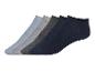 Sada ponožek: modré, šedé a tmavě modré.