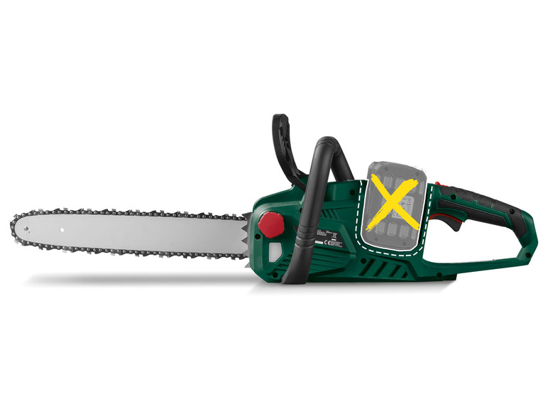 Zobrazit na celou obrazovku PARKSIDE® Aku řetězová pila PKSA 40 Li B2, 2x 4 Ah - Obrázek 6