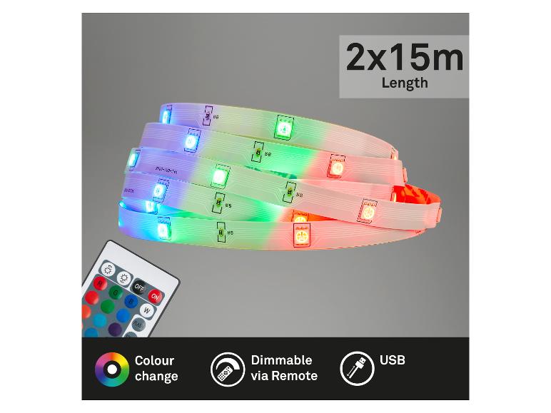 Barevné LED pásky, stmívatelné, s dálkovým ovládáním a USB napájením.
