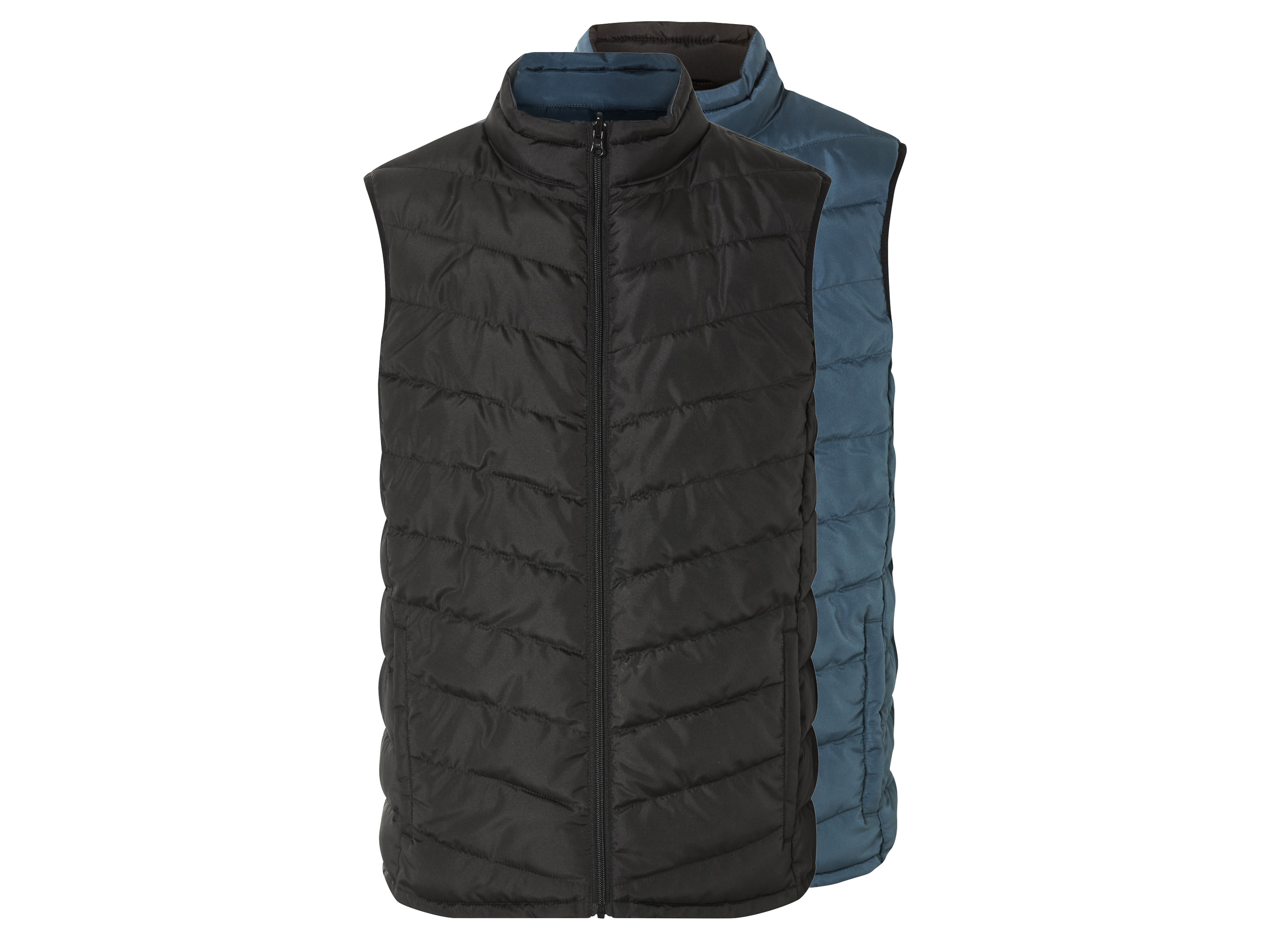 Livergy® Pánská oboustranná vesta (Xxl (60/62), černá/modrá)