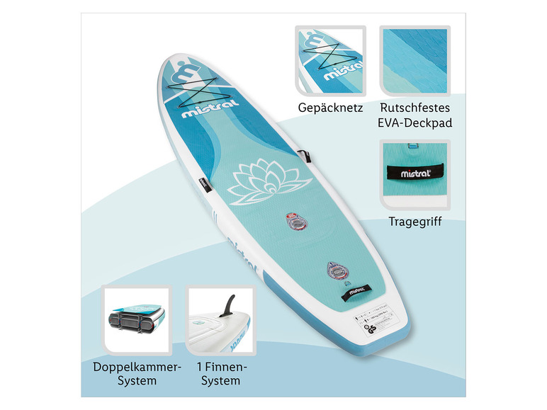  Zobrazit na celou obrazovku Mistral Dvoukomorový paddleboard Yoga 11' - Obrázek 4