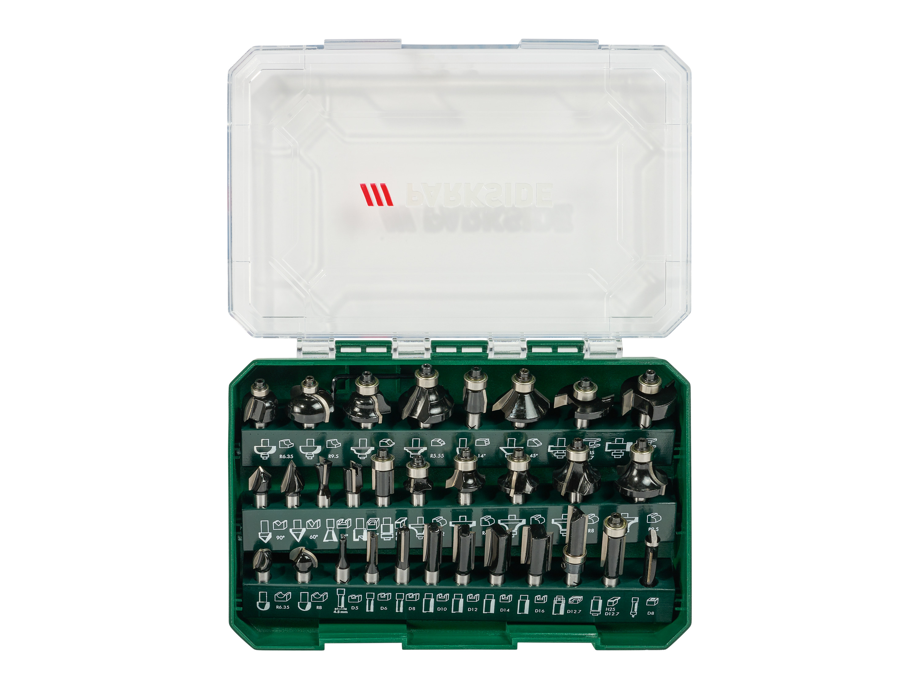 Parkside® Sada frézovacích bitů pro horní frézku PFB 30 A1, 30dílná