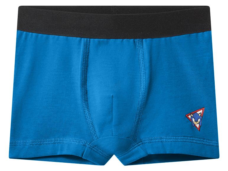 Modré chlapecké boxerky s motivem Sonic the Hedgehog