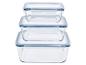 SILVERCREST® Sada skleněných potravinových dóz, 3dílná (obdélníková varianta, 3dílná sada)