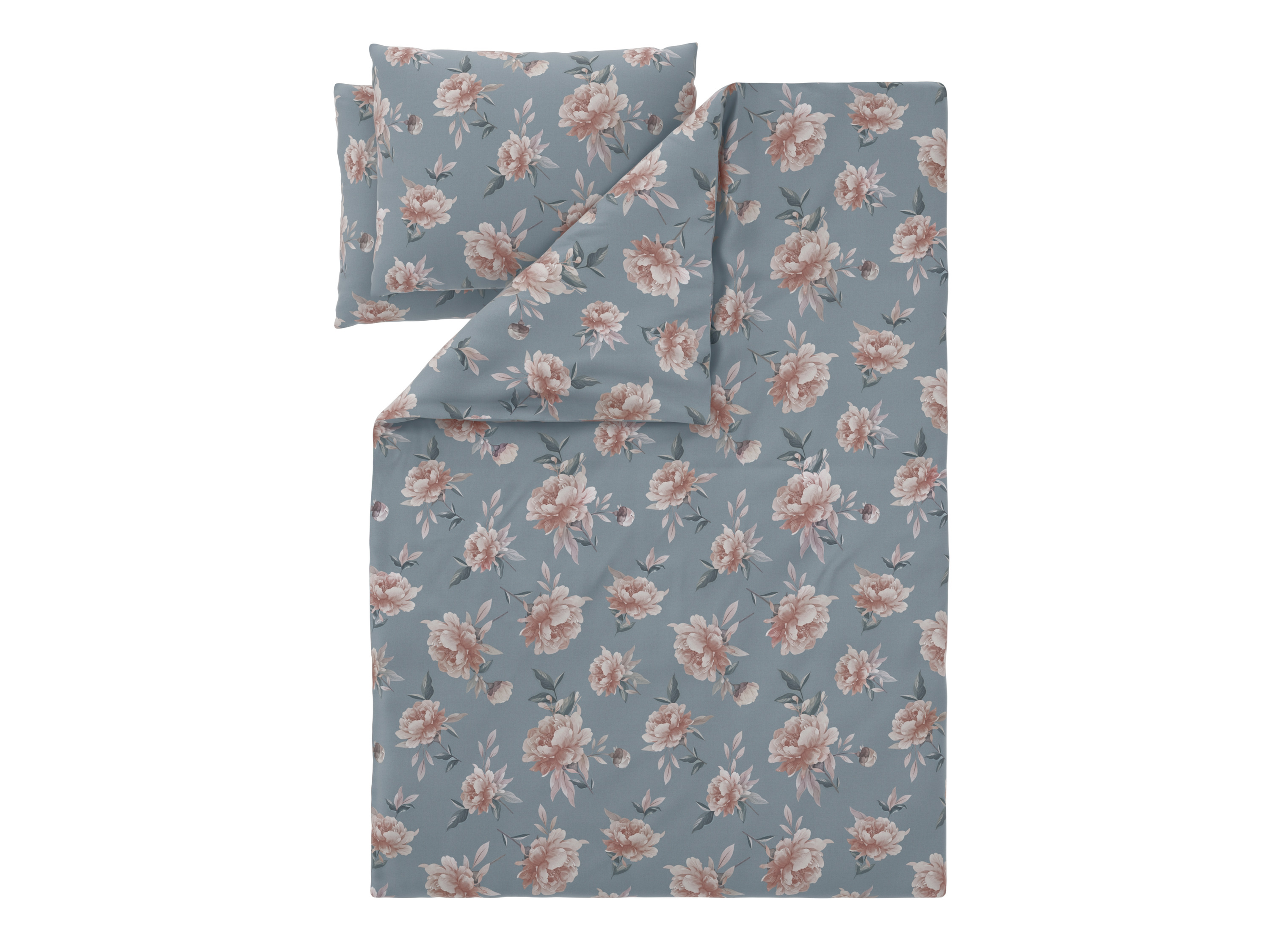 Livarno® Ložní povlečení Renforcé, 240 x 220 cm, 70 x 90 cm (květiny/zelená)