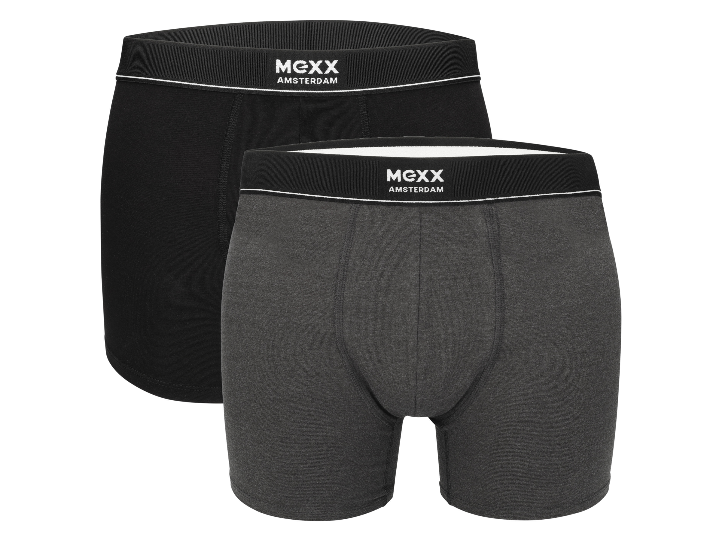 Mexx Pánské boxerky, 2 kusy (černá/šedá, XL)